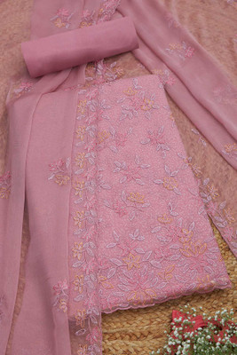 soch Chiffon Embroidered Salwar Suit Material