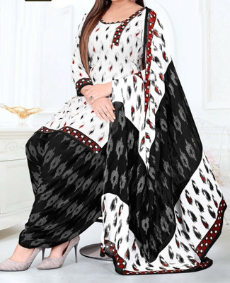 ALSHOP Crepe Printed Salwar Suit Material