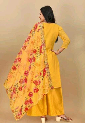 LADYPOTION Georgette Embroidered Salwar Suit Material