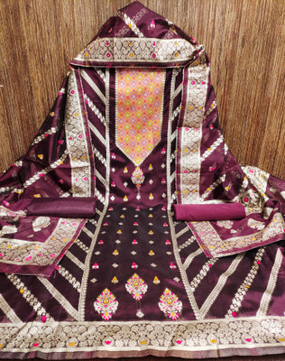 SAUMYA CREATIONS Polycotton Self Design Kurta & Churidar Material