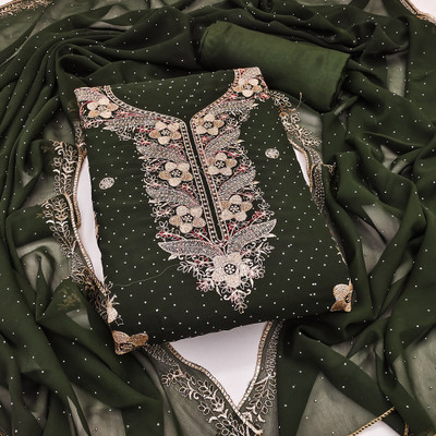 Divastri Georgette Embroidered Salwar Suit Material