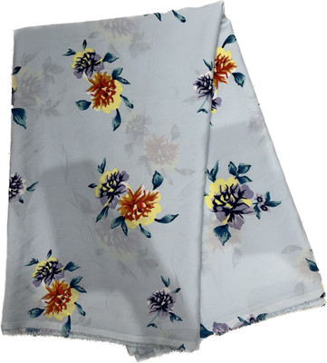 STUTI TRENDS Crepe Floral Print Multipurpose Running Fabric