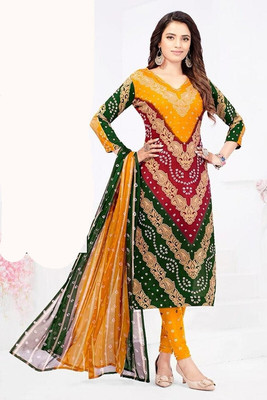SEWDHAGA Crepe Printed Kurta & Patiyala Material