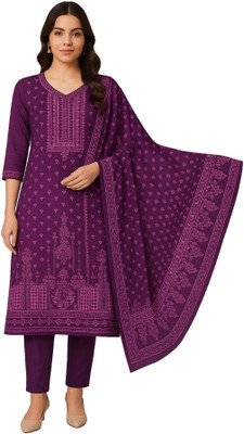 Rosaniya Wool Printed Salwar Suit Material