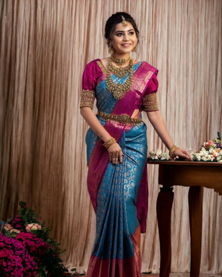 Kanjivaram Jacquard Printed Blouse Material