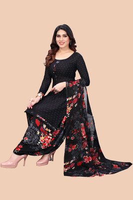 djn creation Crepe Printed Salwar Suit Material