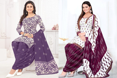 laxmi creation Crepe Embroidered Salwar Suit Material