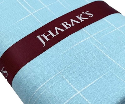 JHABAK'S Cotton Linen Blend Checkered Shirt Fabric