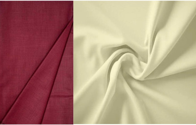 AARVISA Pure Cotton Solid Shirt Fabric
