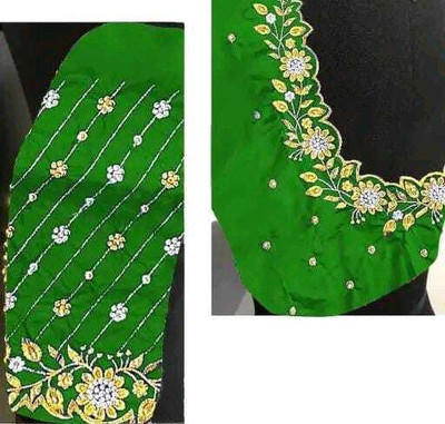 SIDDHI TRENDZ Art Silk Embroidered Blouse Material