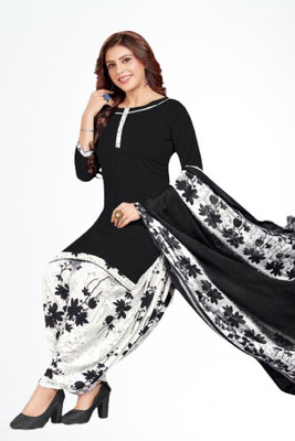 ALSHOP Crepe Self Design Salwar Suit Material