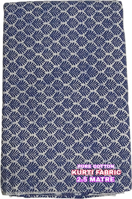 KRISHIV HANDICRAFT Pure Cotton Floral Print, Printed Kurta Fabric