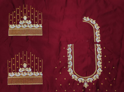 vishwambhari enterprise Pure Silk Embroidered Blouse Material