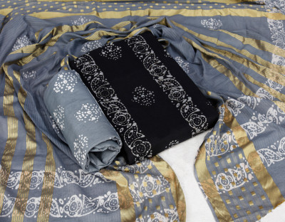 SatSpirited Pure Cotton Dyed, Printed Salwar Suit Material