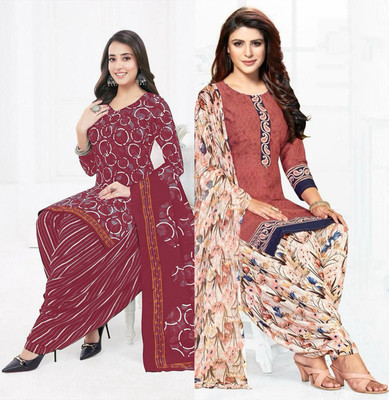laxmi creation Crepe Printed Salwar Suit Material