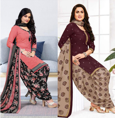SIMPLYETHNIC Crepe Self Design Salwar Suit Material