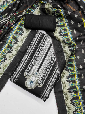 MAHAKAL TEXTILE Art Silk Graphic Print Salwar Suit Material