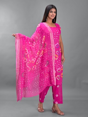 Apratim Cotton Blend Printed Salwar Suit Material