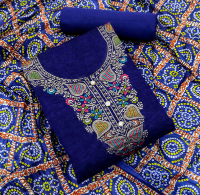 HOUSEEOFCOMMON Jacquard Embroidered Salwar Suit Material