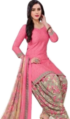 HouseOfCommon Crepe Printed Kurta & Patiyala Material