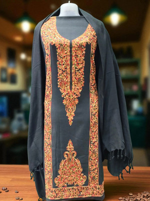 REET MAHAL Wool Floral Print Salwar Suit Material