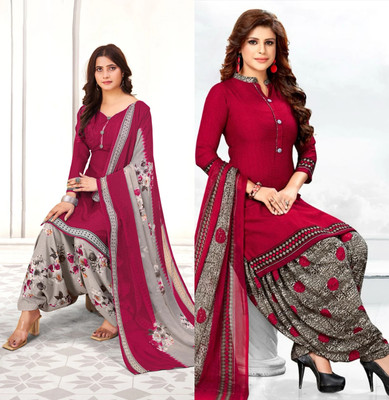 laxmi creation Crepe Printed Salwar Suit Material