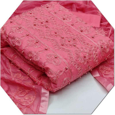 KRUTAGNA CREATION Cotton Blend Self Design Kurta & Churidar Material