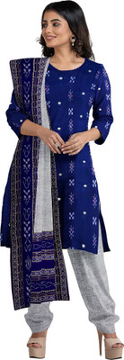 KALPRA FASHION Pure Cotton Embroidered Salwar Suit Material