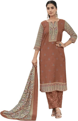 Soul Essence Wool Printed Salwar Suit Material