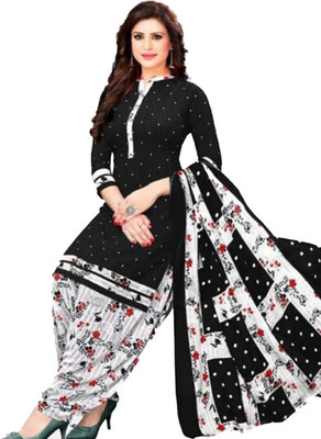 KASHII ENTERPRISE Crepe Polka Print Salwar Suit Material