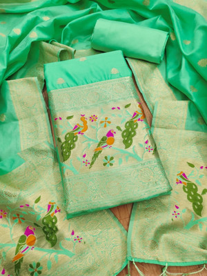 Divastri Cotton Silk Embellished Salwar Suit Material