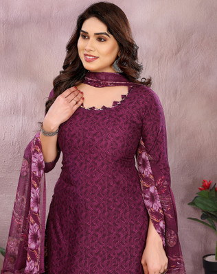 YASHIKA Crepe Printed Salwar Suit Material