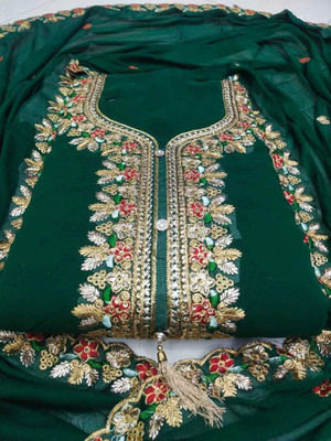 VORIMA Georgette Embroidered Salwar Suit Material