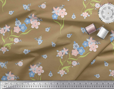 Soimoi Pure Cotton Floral Print Multi-purpose Fabric