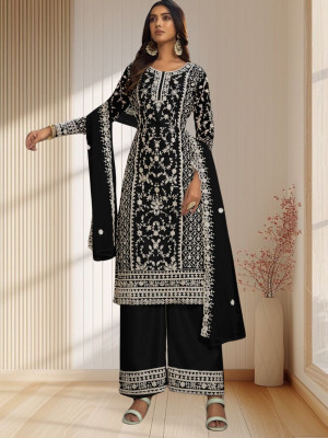 Amit Net/Lace Embroidered Salwar Suit Material