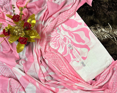 EJS Pure Cotton Floral Print Salwar Suit Material
