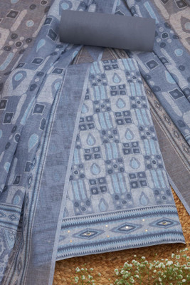 soch Linen Geometric Print Salwar Suit Material