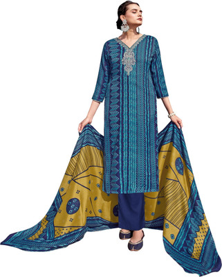 DRAVINAM Trends Wool Printed Salwar Suit Material