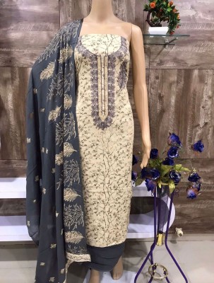 Jenisha Pure Cotton Embroidered, Printed Salwar Suit Material