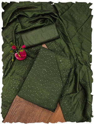 star impex Cotton Blend Embellished Kurta & Churidar Material