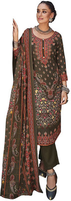 HouseOfCommon Wool Embroidered Kurta & Palazzo Material