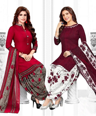 Aumki Crepe Printed Salwar Suit Material