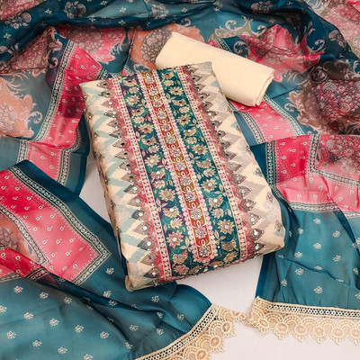 ShopGlobal Pure Cotton Printed Salwar Suit Material