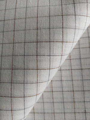 Makhanchor Cotton Linen Checkered Shirt Fabric