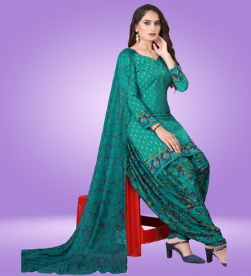 HouseOfCommon Crepe Floral Print Salwar Suit Material