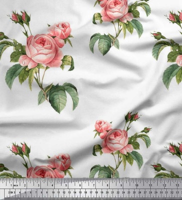 Soimoi Pure Cotton Floral Print Multi-purpose Fabric