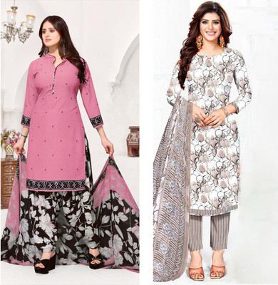 laxmi creation Crepe Printed Salwar Suit Material