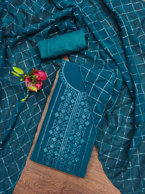 Divastri Georgette Striped Salwar Suit Material