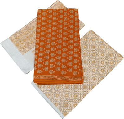 ADHIN Cotton Blend Dyed, Self Design Salwar Suit Material