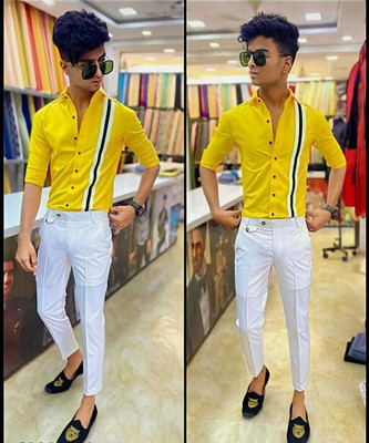 nilkanth creation Cotton Polyester Blend Printed Shirt Fabric